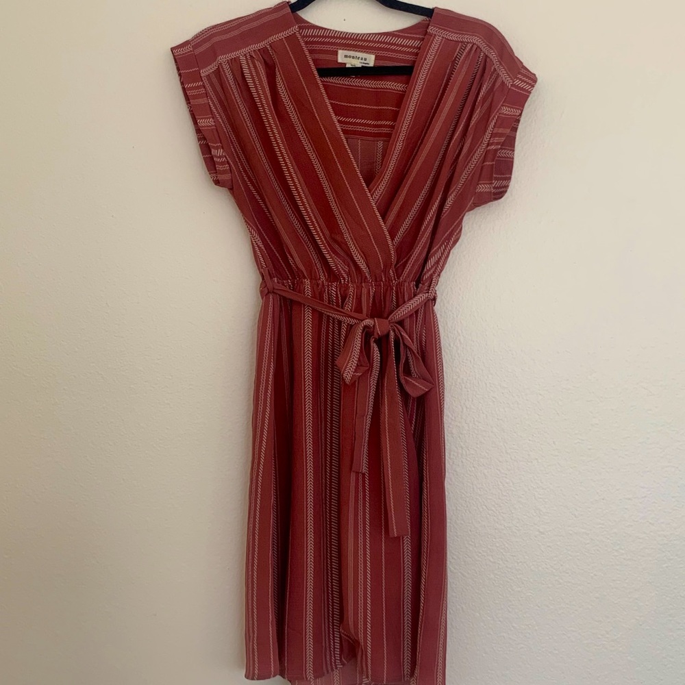 Monteau red mini dress (size M)